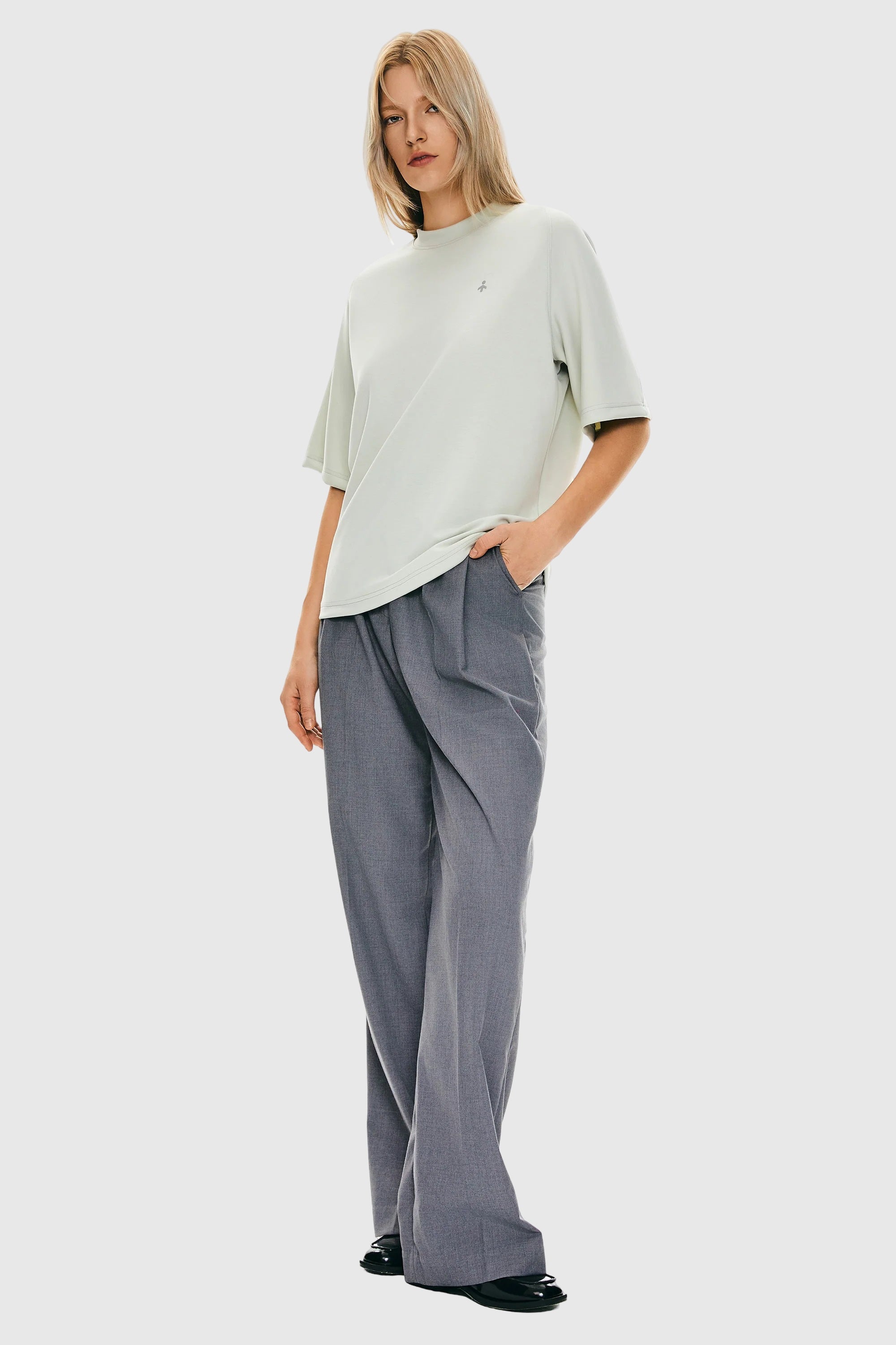 orolay Casual Crew Neck T-Shirt Tops Basic Workout #color_light green