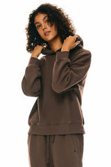 Orolay Fleece Hoodie Sweatshirt Long Sleeve Oversized #color_brown