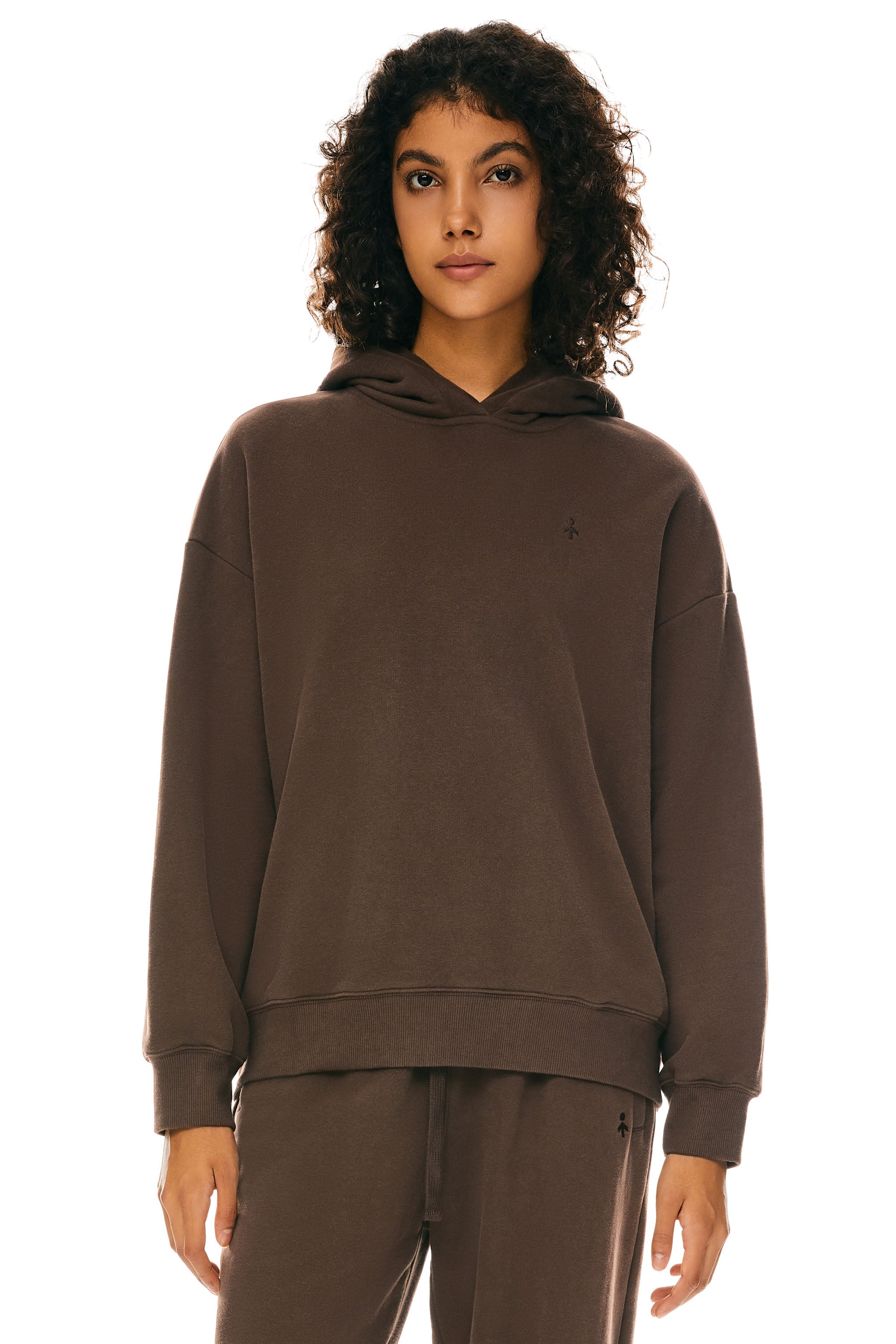 Orolay Fleece Hoodie Sweatshirt Long Sleeve Oversized #color_brown