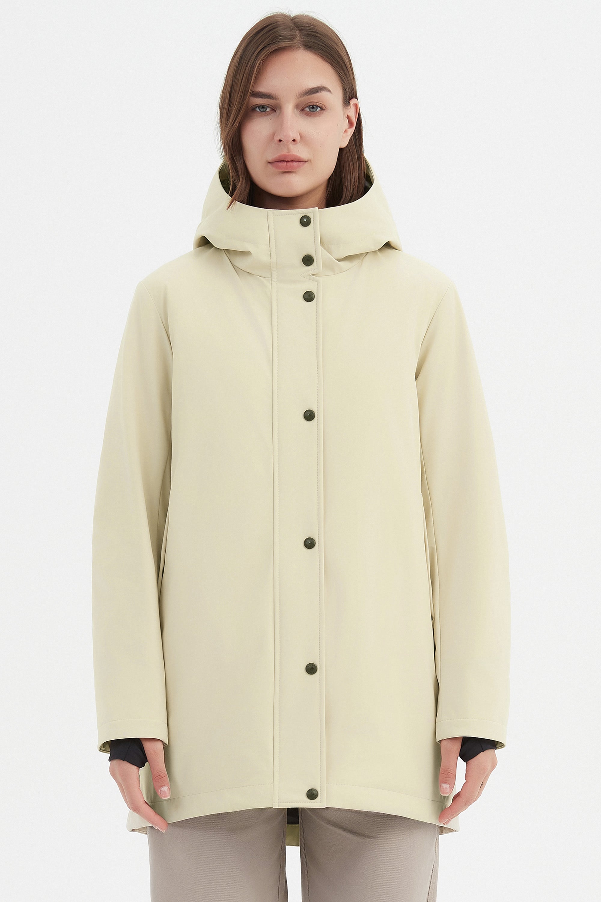 Orolay Hooded Winter Long Down Parka #color_beige