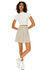 Orolay High Waisted Skirts A Line Pleated Skirt #color_beige