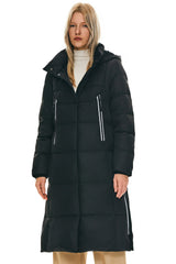 Knee Length Thickened Down Jacket - Orolay, #color_Black