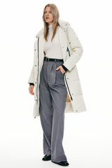 Knee Length Thickened Down Jacket - Orolay, #color_White