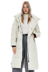 Knee Length Thickened Down Jacket - Orolay, #color_White