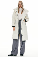 Knee Length Thickened Down Jacket - Orolay, #color_White