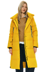 Knee Length Thickened Down Jacket - Orolay, #color_Old Gold