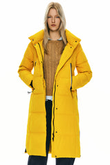 Knee Length Thickened Down Jacket - Orolay, #color_Old Gold