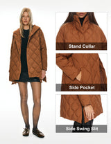 Orolay Oversized Quilted Puffer Jacket Lightweight with Pockets #color_coffee 