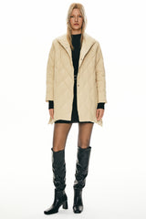 Orolay Oversized Quilted Puffer Jacket Lightweight with Pockets #color_khaki 