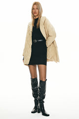 Orolay Oversized Quilted Puffer Jacket Lightweight with Pockets #color_khaki 