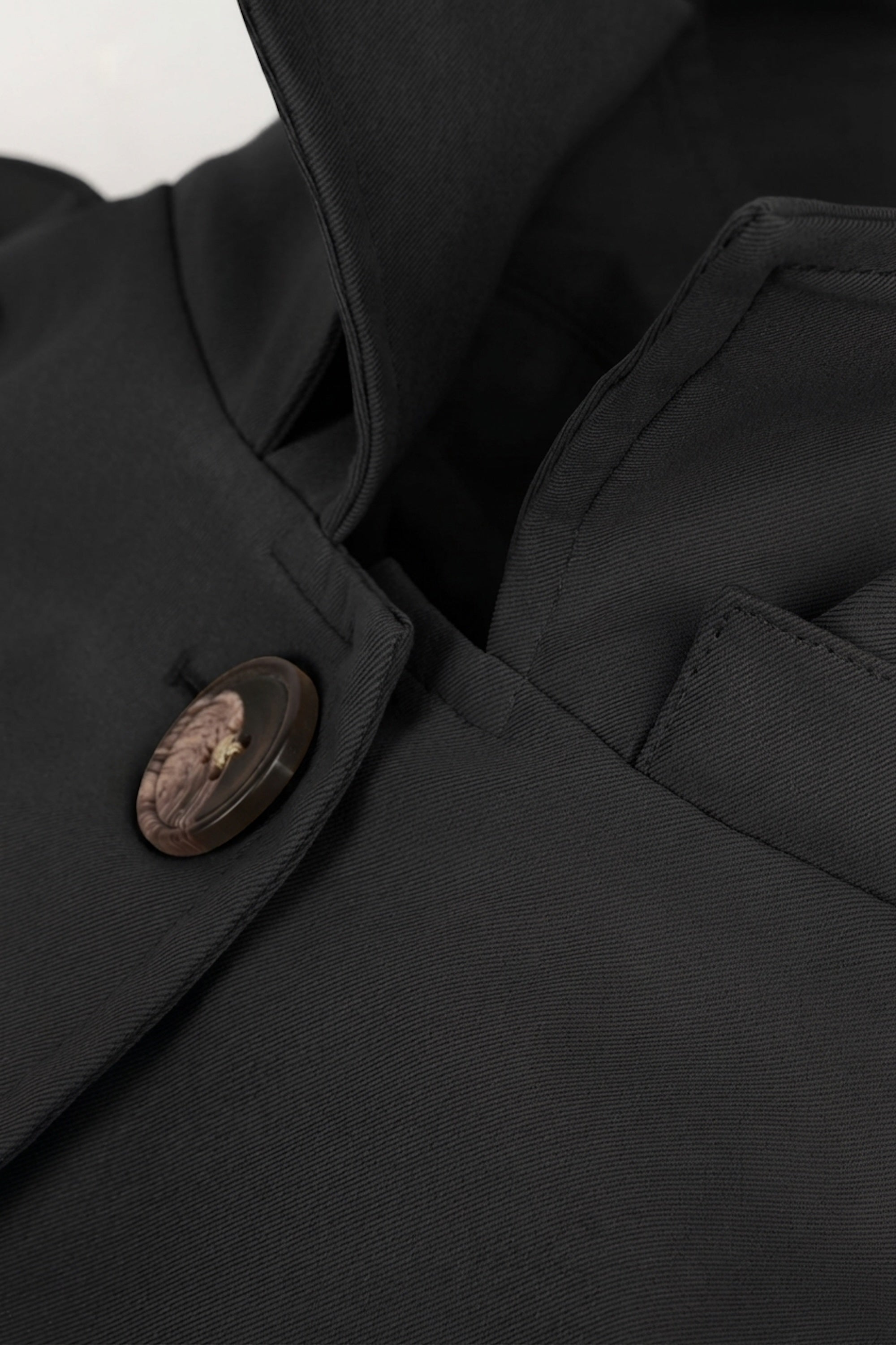 Orolay-Single-Breasted Trench-#color_Black