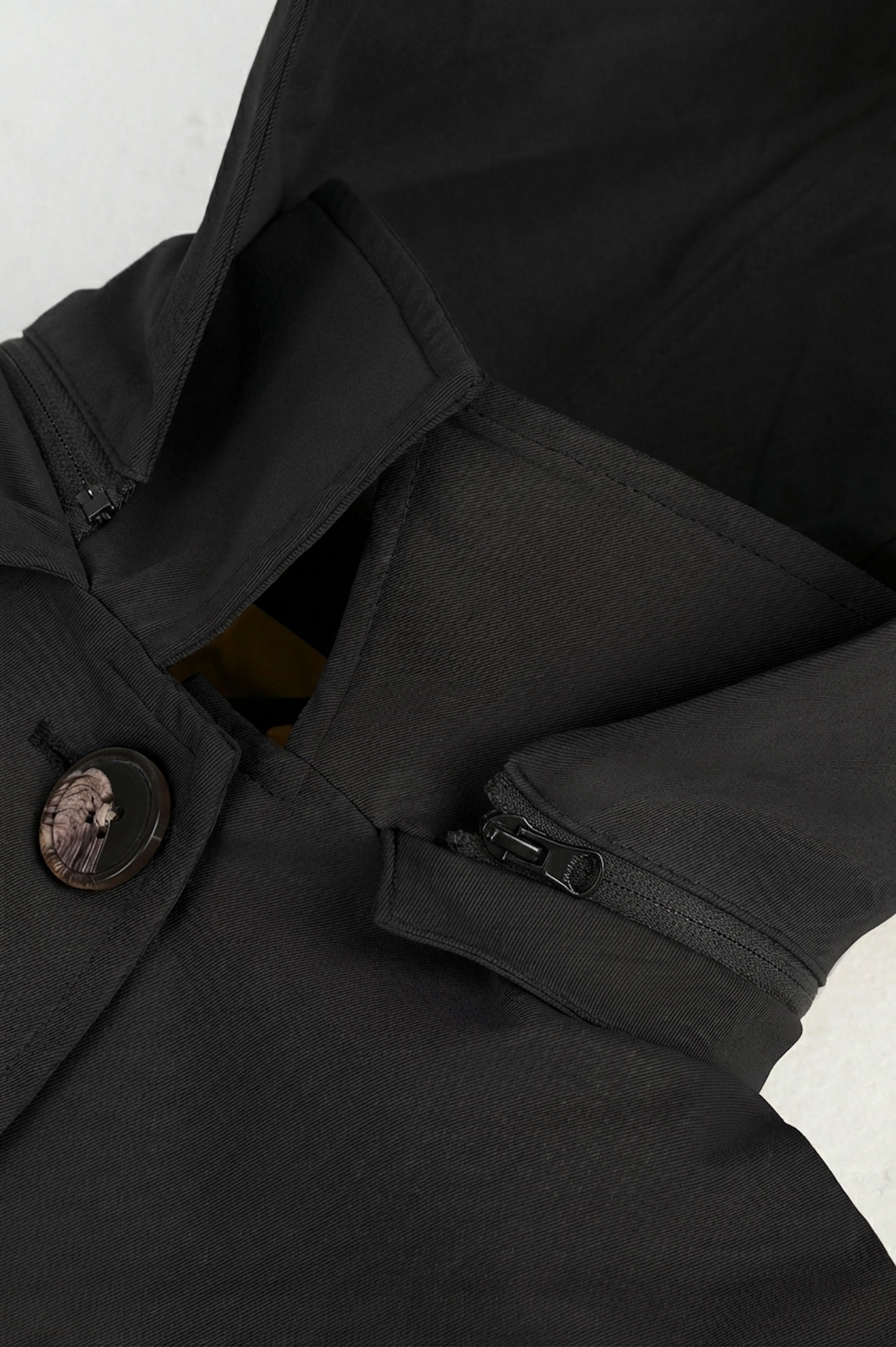 Orolay-Single-Breasted Trench-#color_Black