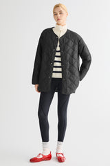 Oversized Quilted Drop-Shoulder Jacket Orolay #color_black