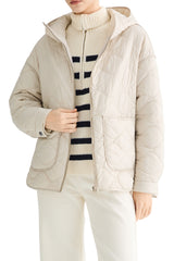 Oversized Quilted Hooded Drop-Shoulder Jacket OROLAY #color_beige