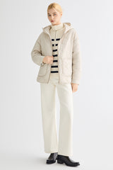 Oversized Quilted Hooded Drop-Shoulder Jacket OROLAY #color_beige