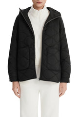 Oversized Quilted Hooded Drop-Shoulder Jacket OROLAY #color_black