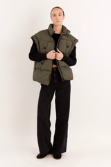 Orolay-Sleeveless Classic Puffer Vest-#color_Sea Turtle
