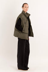 Orolay-Sleeveless Classic Puffer Vest-#color_Sea Turtle