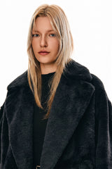 Orolay-Long Teddy Coat-#color_black