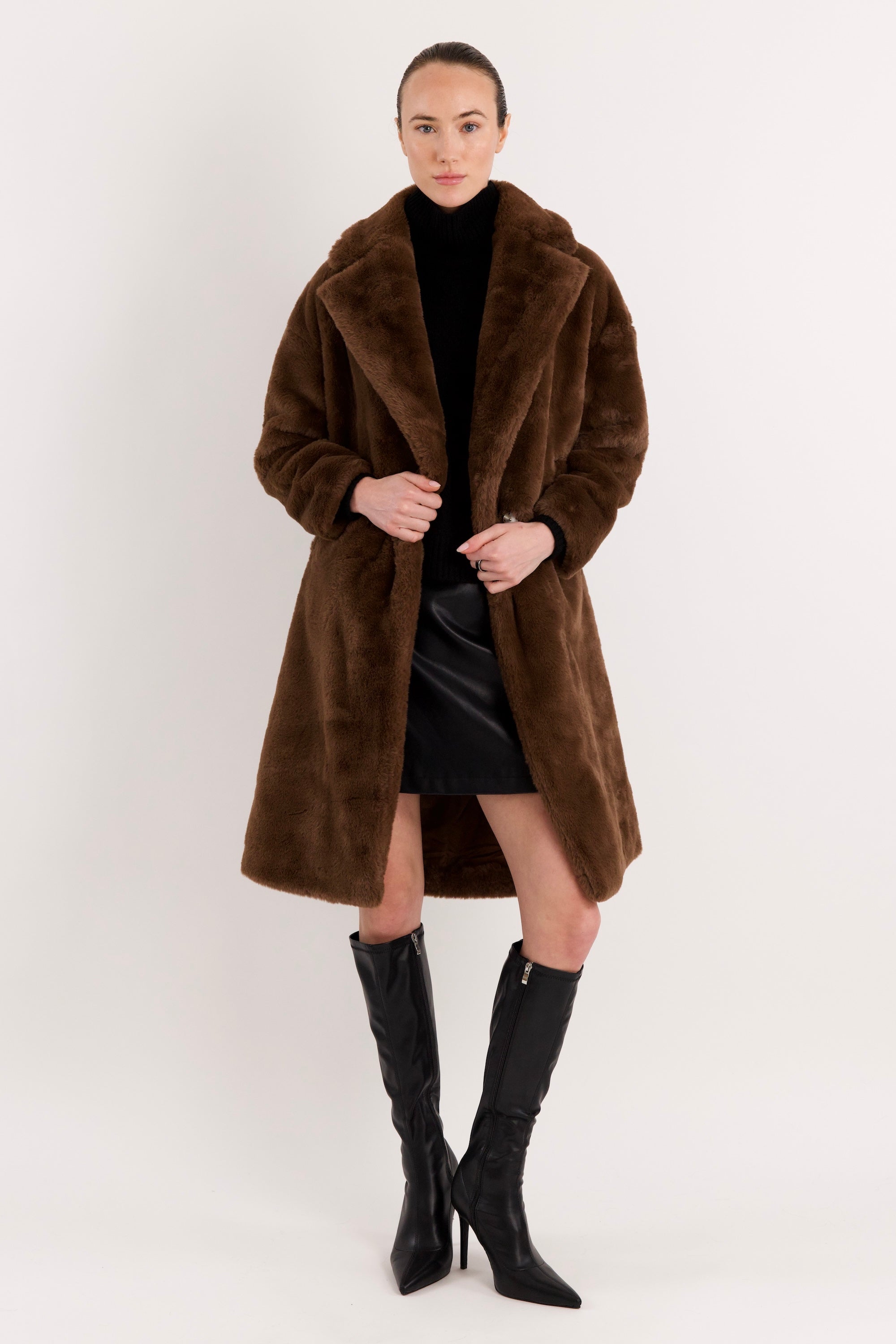 Orolay-Long Teddy Coat-#color_coffee
