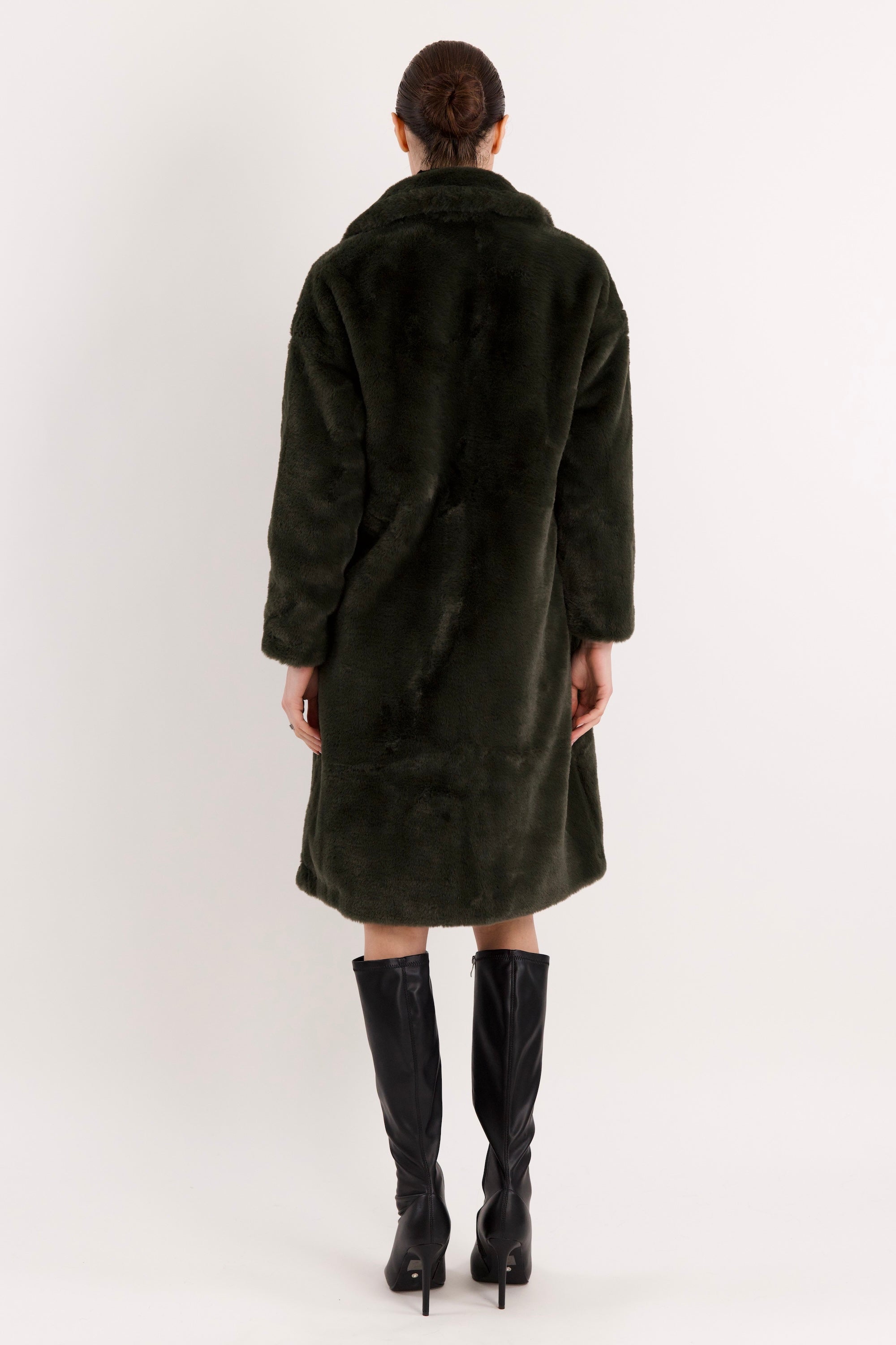Orolay-Long Teddy Coat-#color_army green