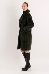 Orolay-Long Teddy Coat-#color_army green