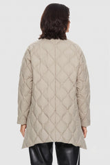 Orolay-Lightweight Long-Sleeve Puffer Jacket-#color_Taupe