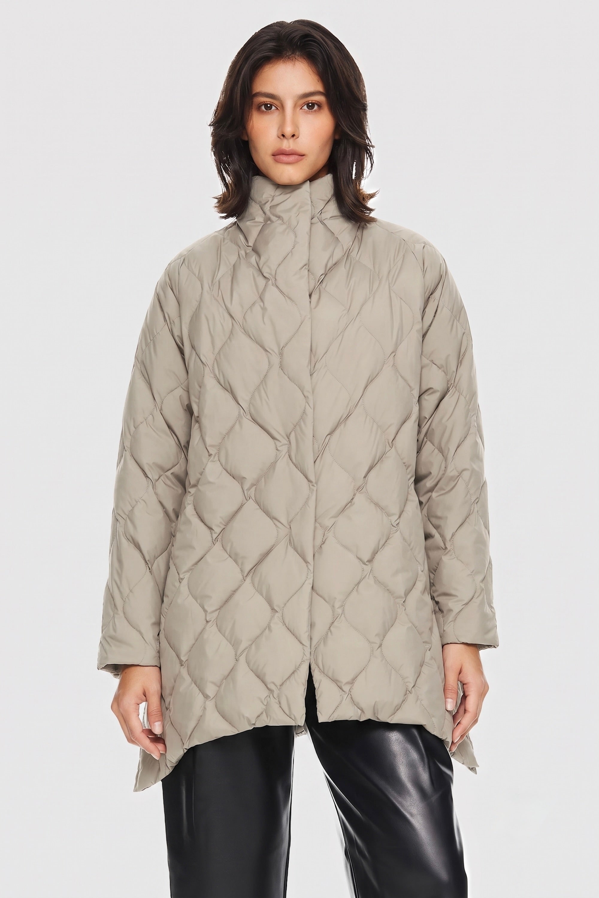 Orolay-Lightweight Long-Sleeve Puffer Jacket-#color_Taupe