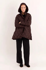 Orolay-Lightweight Long-Sleeve Puffer Jacket-#color_dark brown