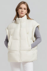 Orolay-Sleeveless Classic Puffer Vest-#color_beige