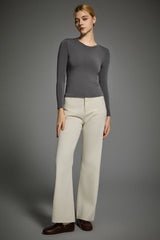 Padded Knit T-shirt OROLAY #color_gray