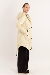 Parka-Drawstring Waist Fleece - Lined Parka - Orolay, #color_tan