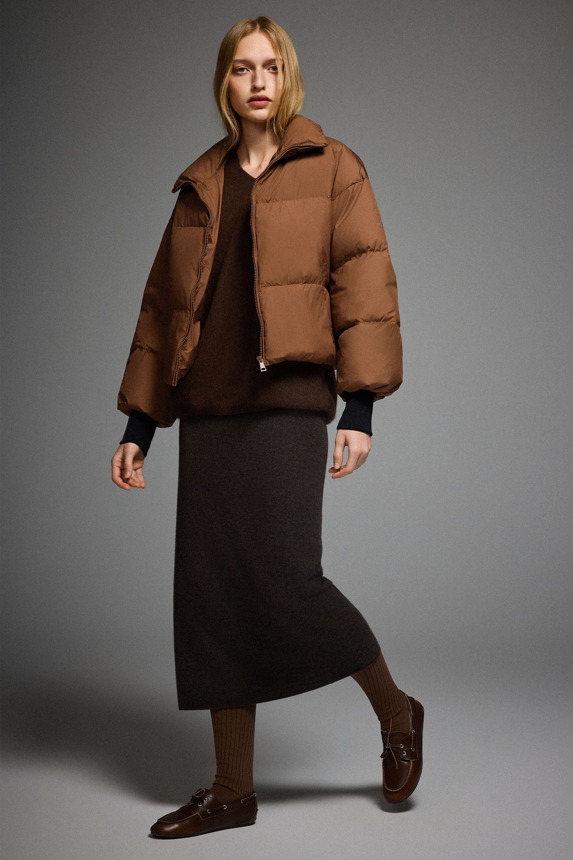 Orolay-Puff-O Classics Short Oversized Down Coat-#color_Bombay Brown 