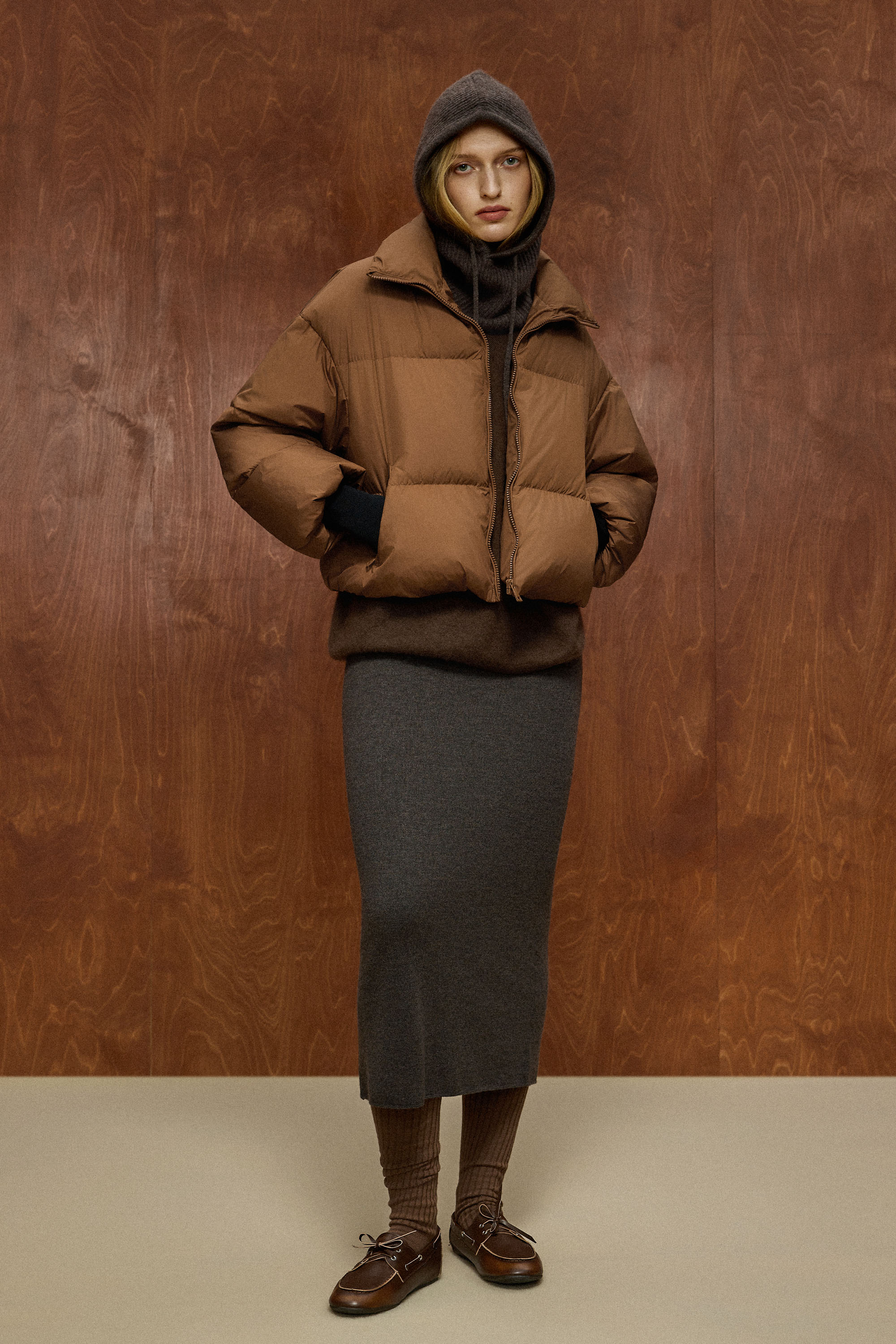 Orolay-Puff-O Classics Short Oversized Down Coat-#color_Bombay Brown 