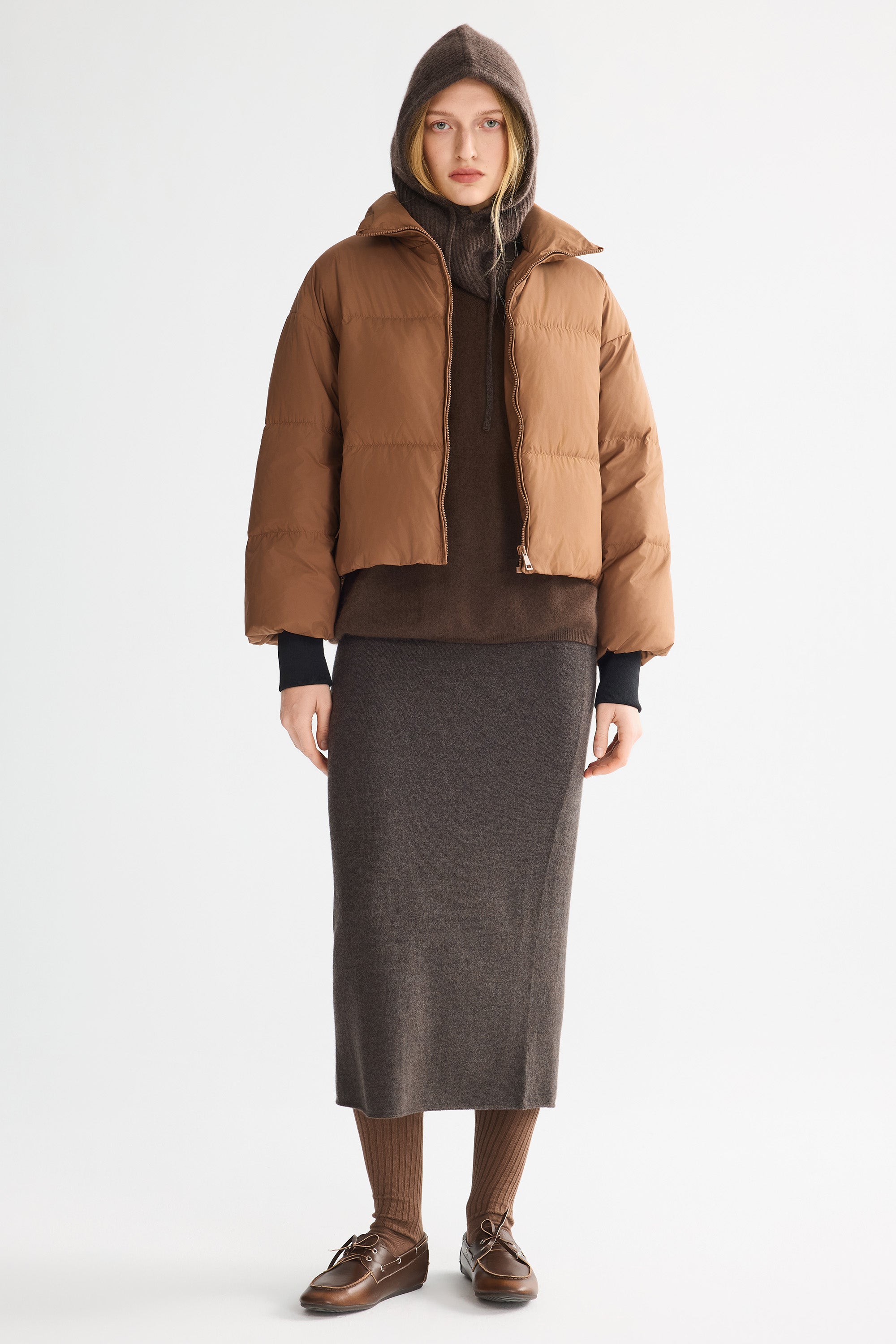 Orolay-Puff-O Classics Short Oversized Down Coat-#color_Bombay Brown 
