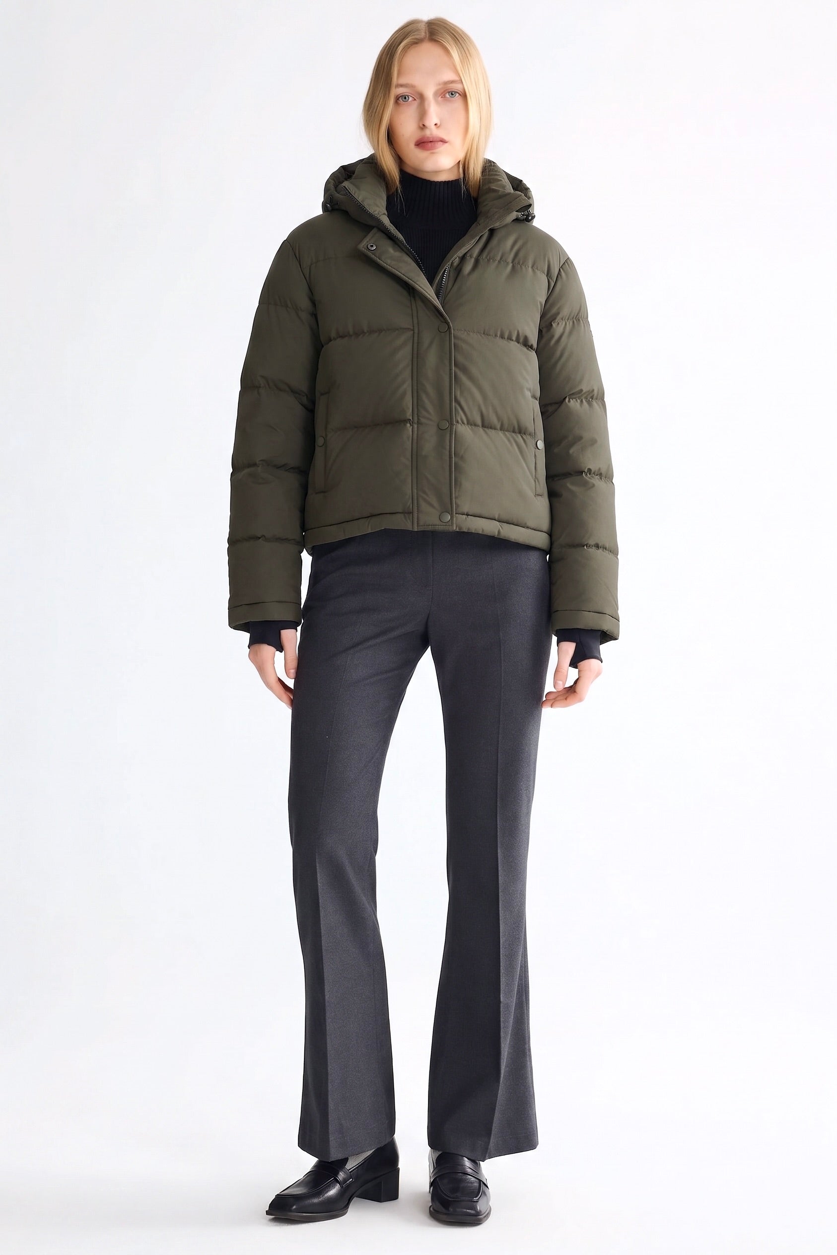Orolay-Aurora Cropped Thermal Puffer-#color_army green