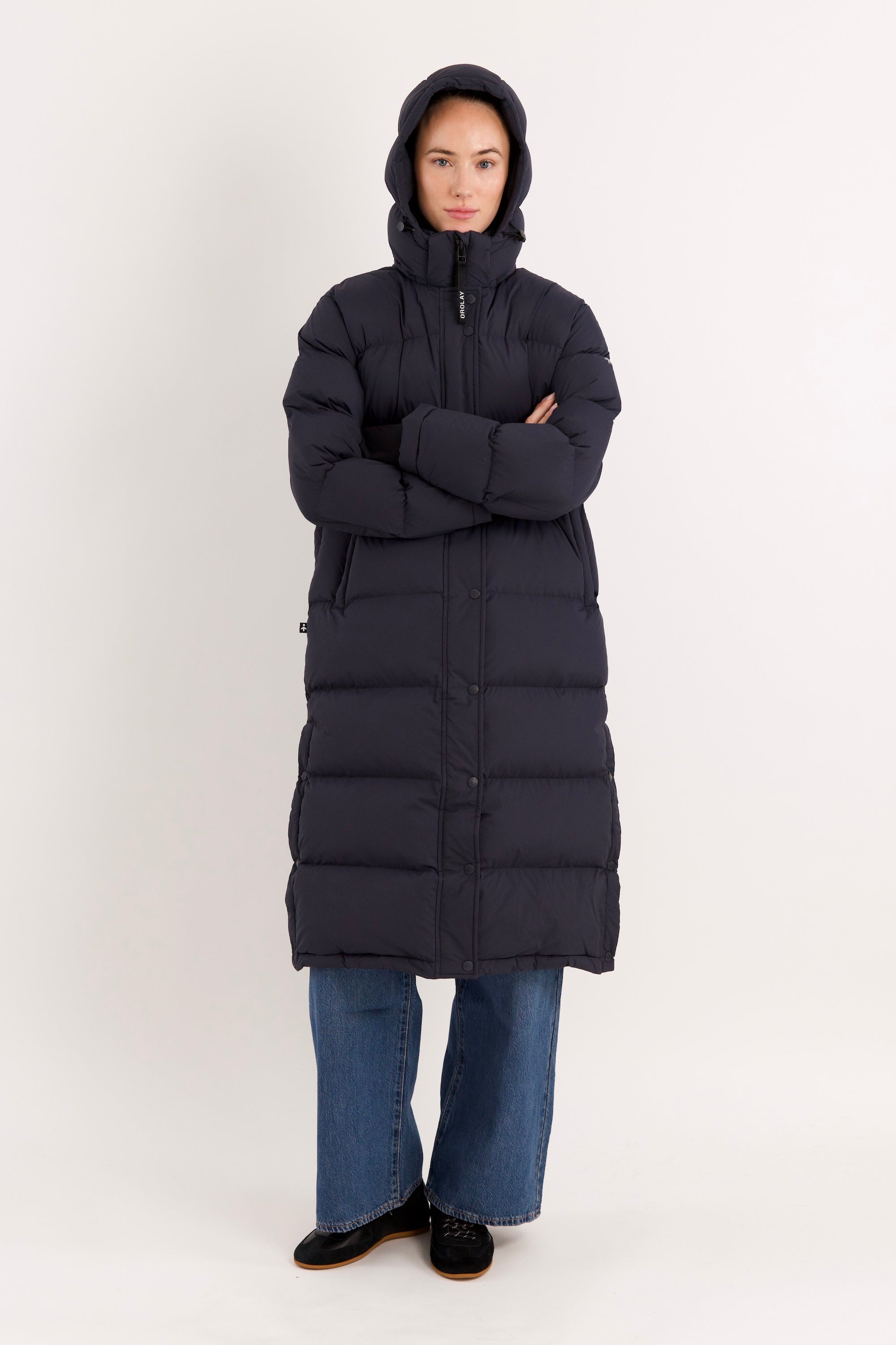 Orolay-Aurora Long Down Parka-#color_navy