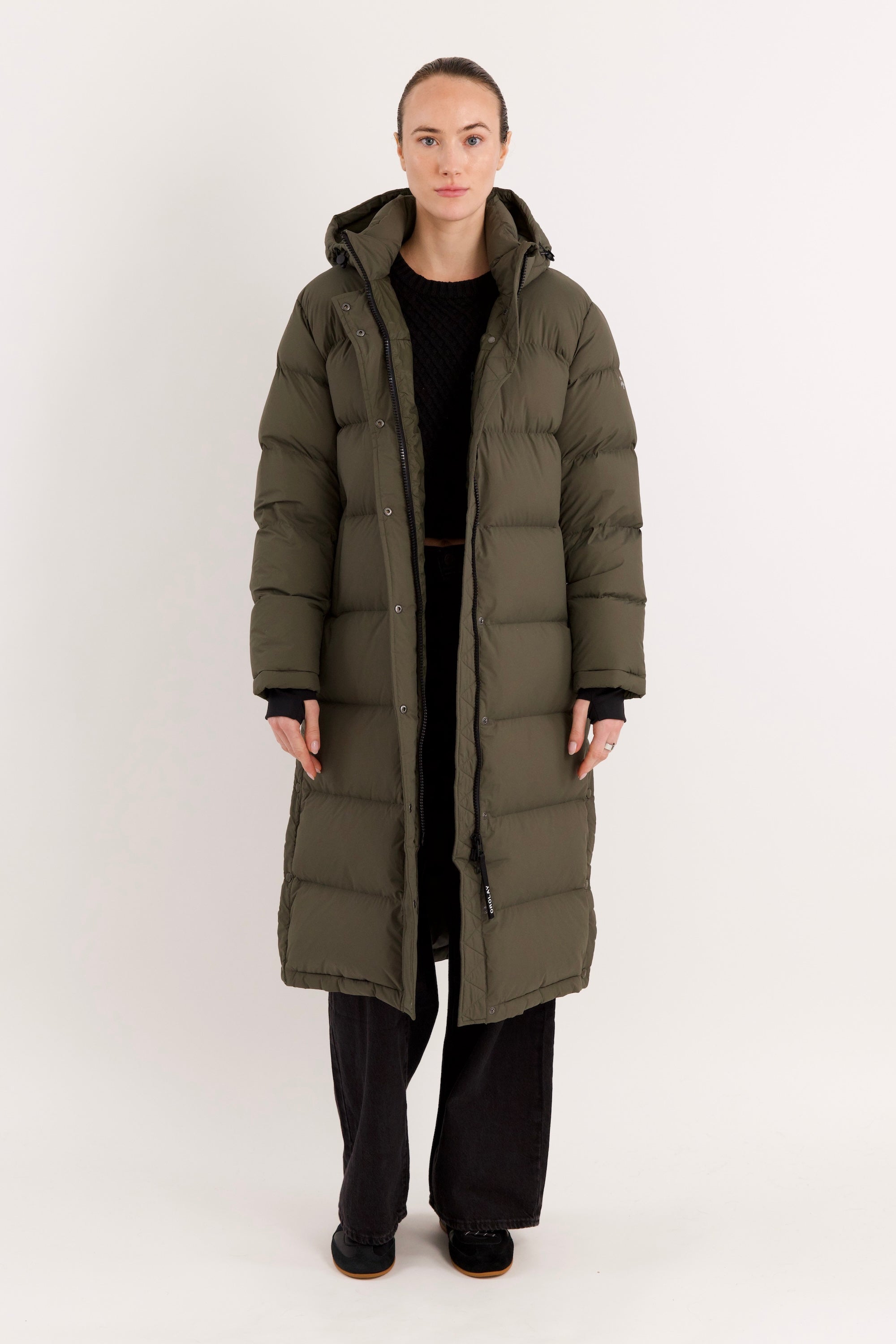 Orolay-Aurora Long Down Parka-#color_army green
