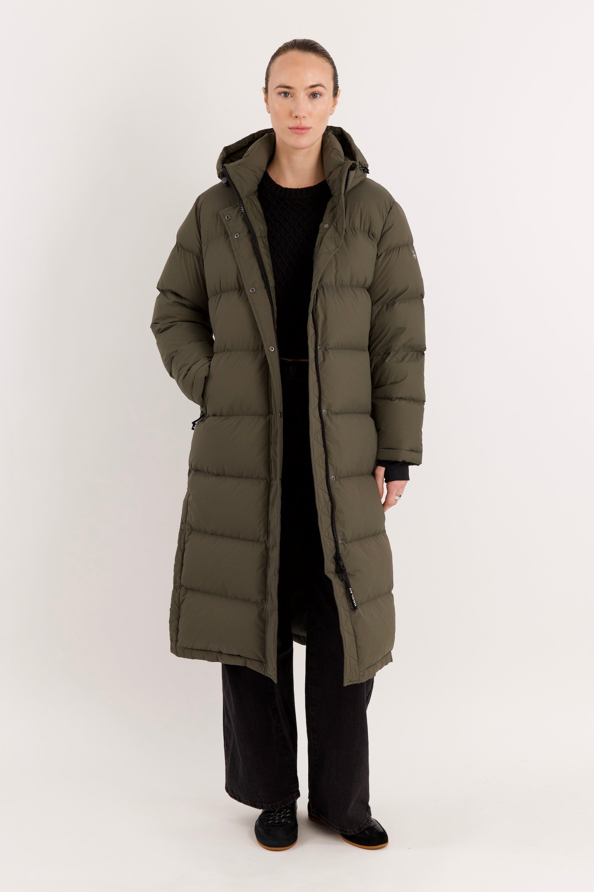 Orolay-Aurora Long Down Parka-#color_army green