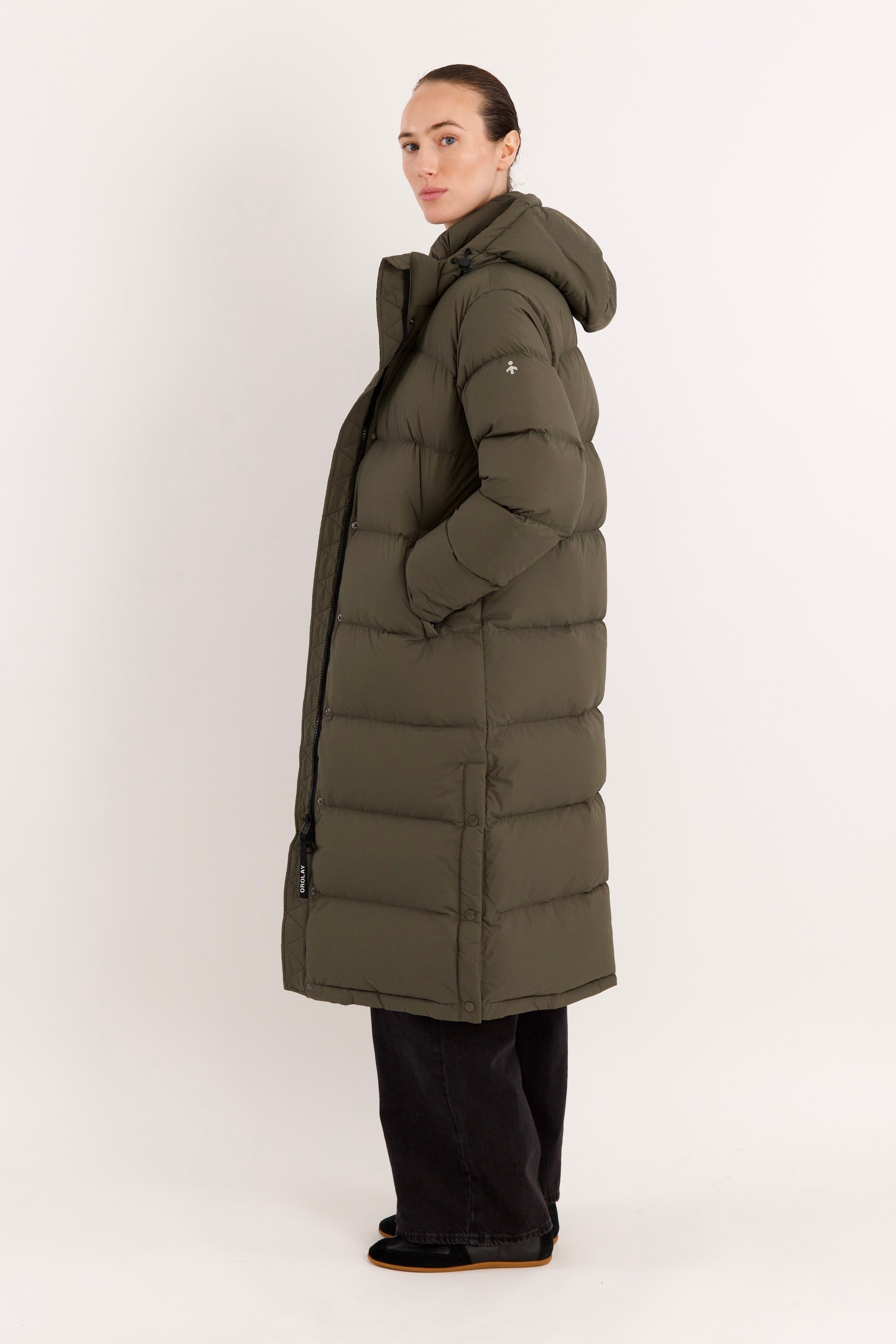 Orolay-Aurora Long Down Parka-#color_army green