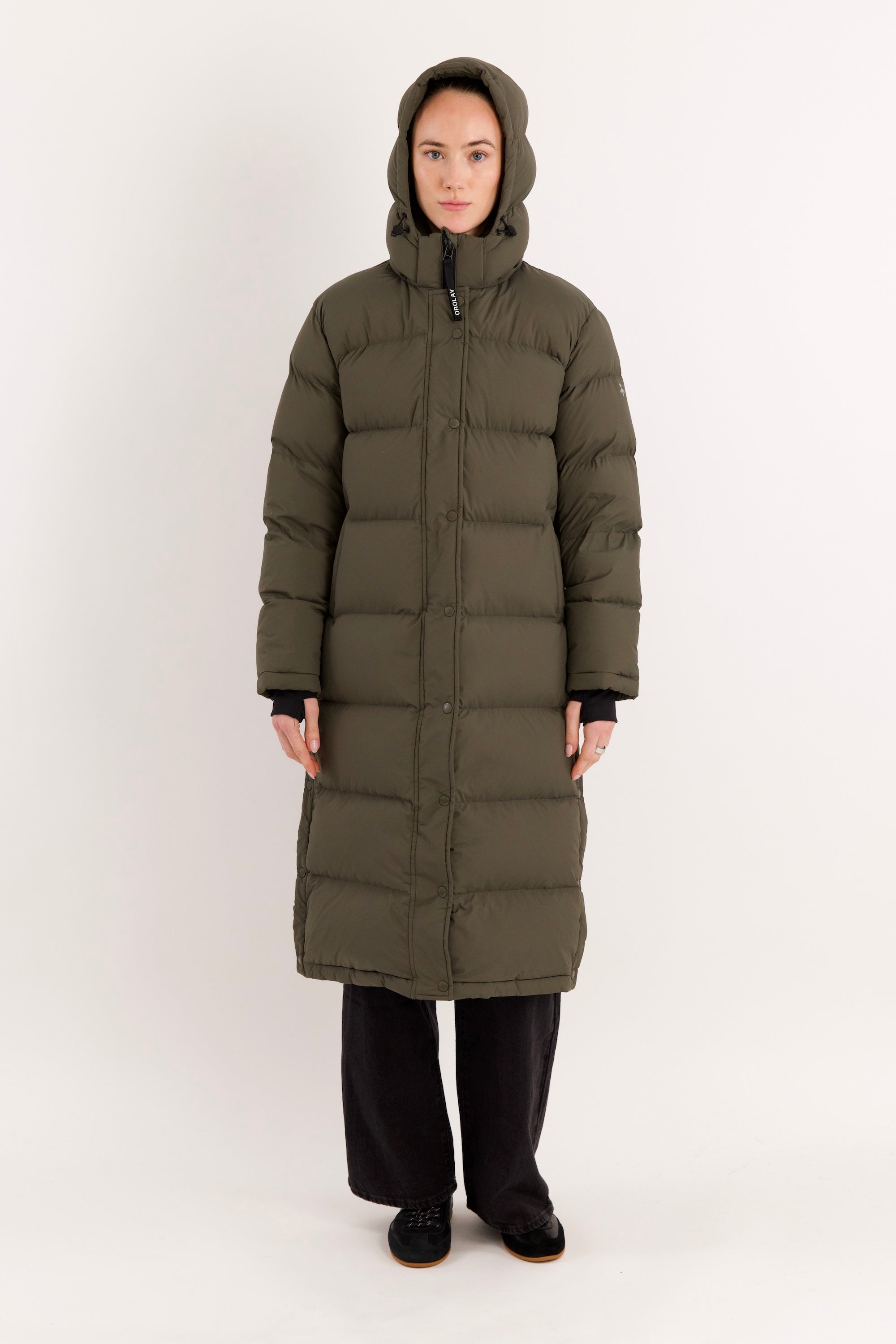 Orolay-Aurora Long Down Parka-#color_army green
