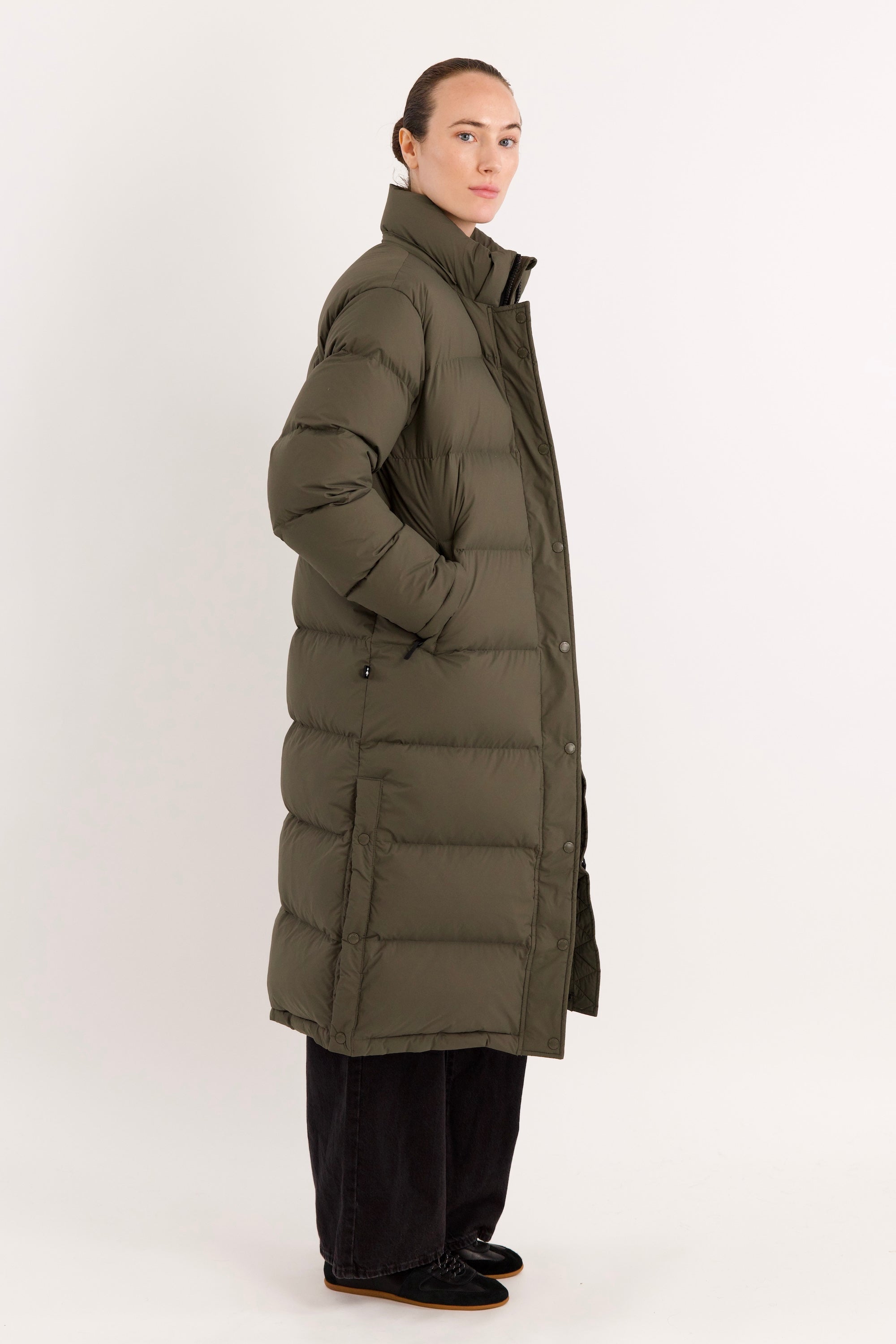 Orolay-Aurora Long Down Parka-#color_army green
