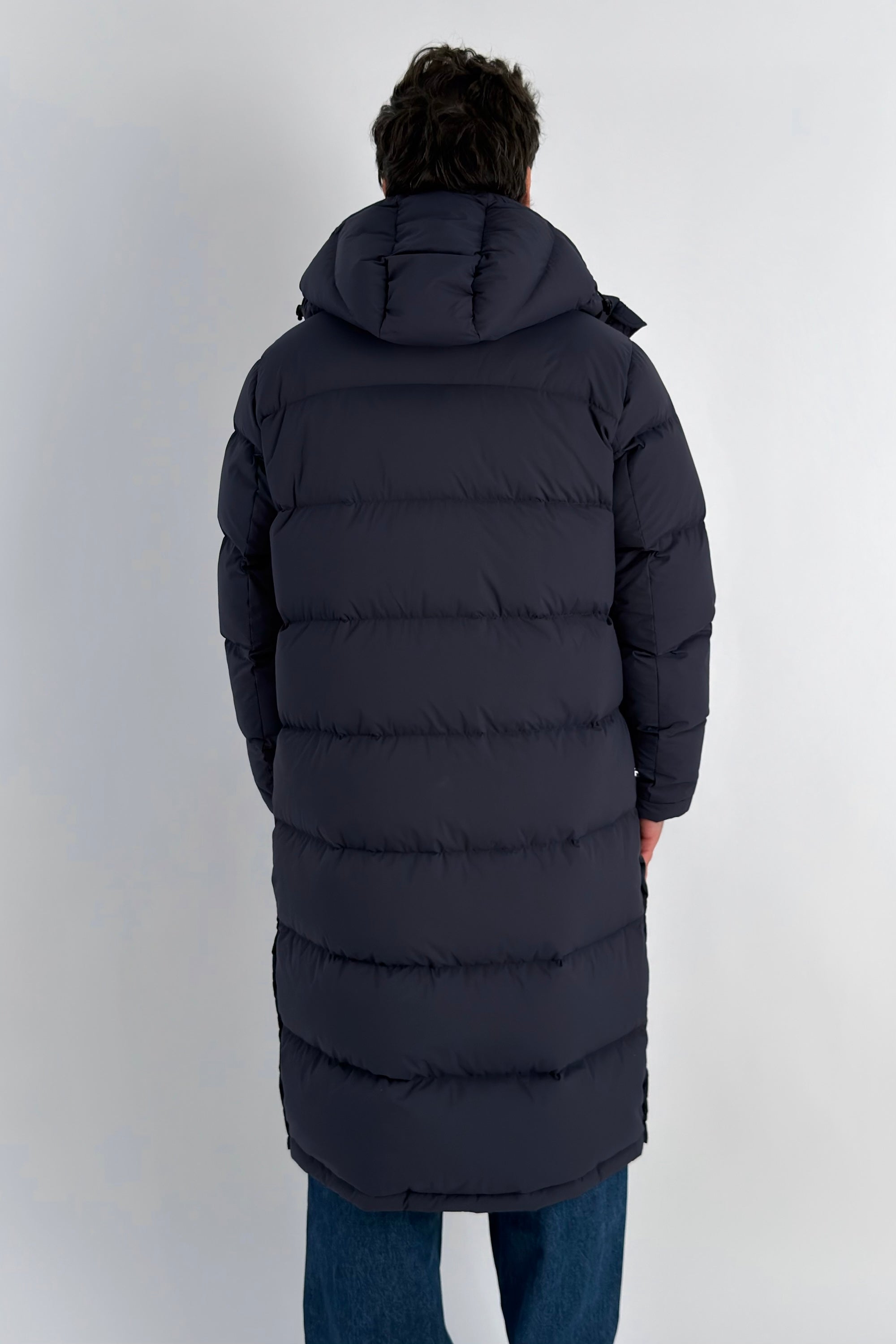 Puff-O® Men Long Down Puffer Jacket #color_navy