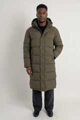 Puff-O® Men Long Down Puffer Jacket #color_olive