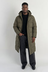 Puff-O® Men Long Down Puffer Jacket #color_olive