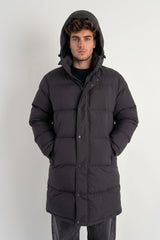 Puff-O® Men Mid-Length Down Puffer Jacket #color_black