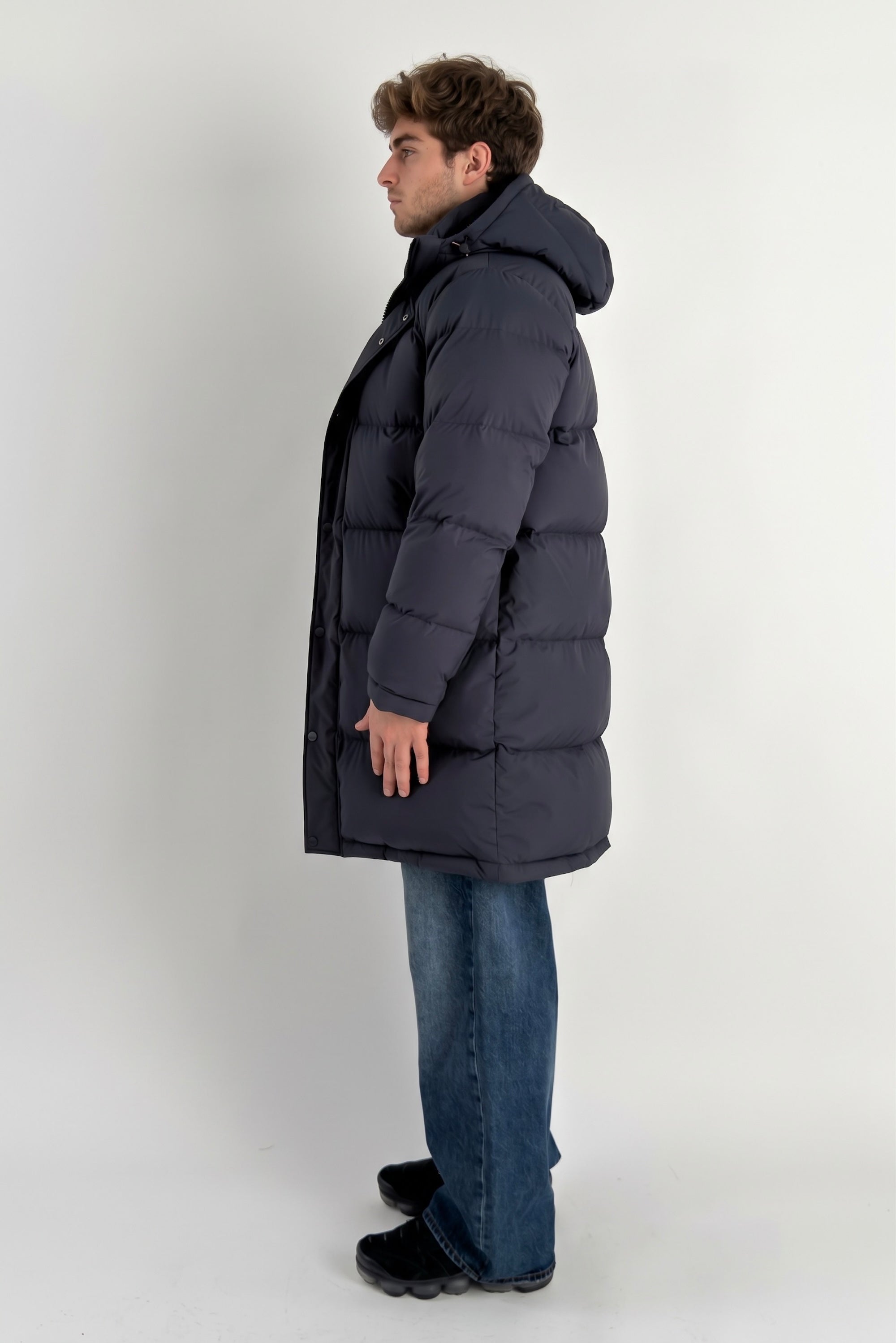Puff-O® Men Mid-Length Down Puffer Jacket #color_navy