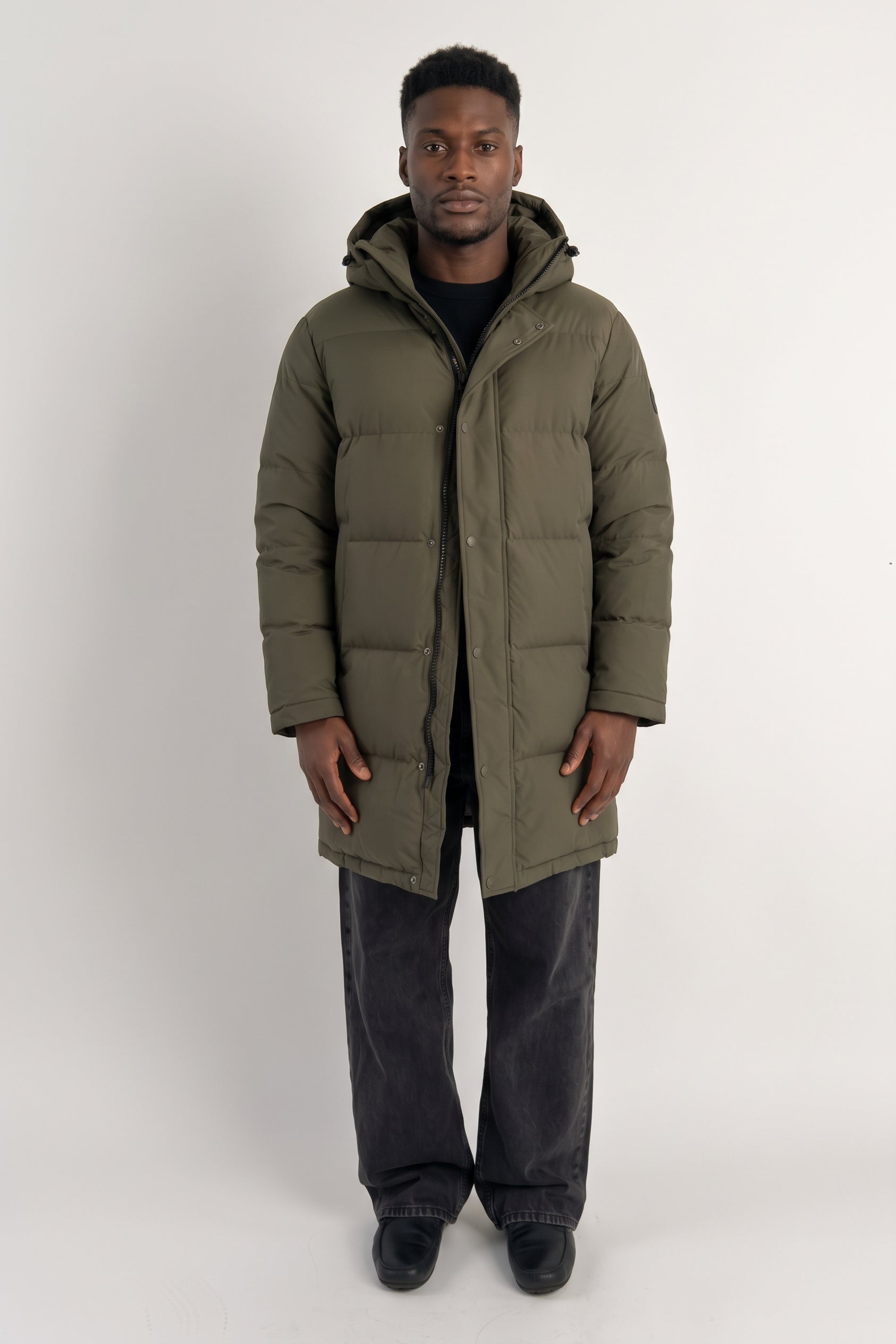 Puff-O® Men Mid-Length Down Puffer Jacket #color_olive