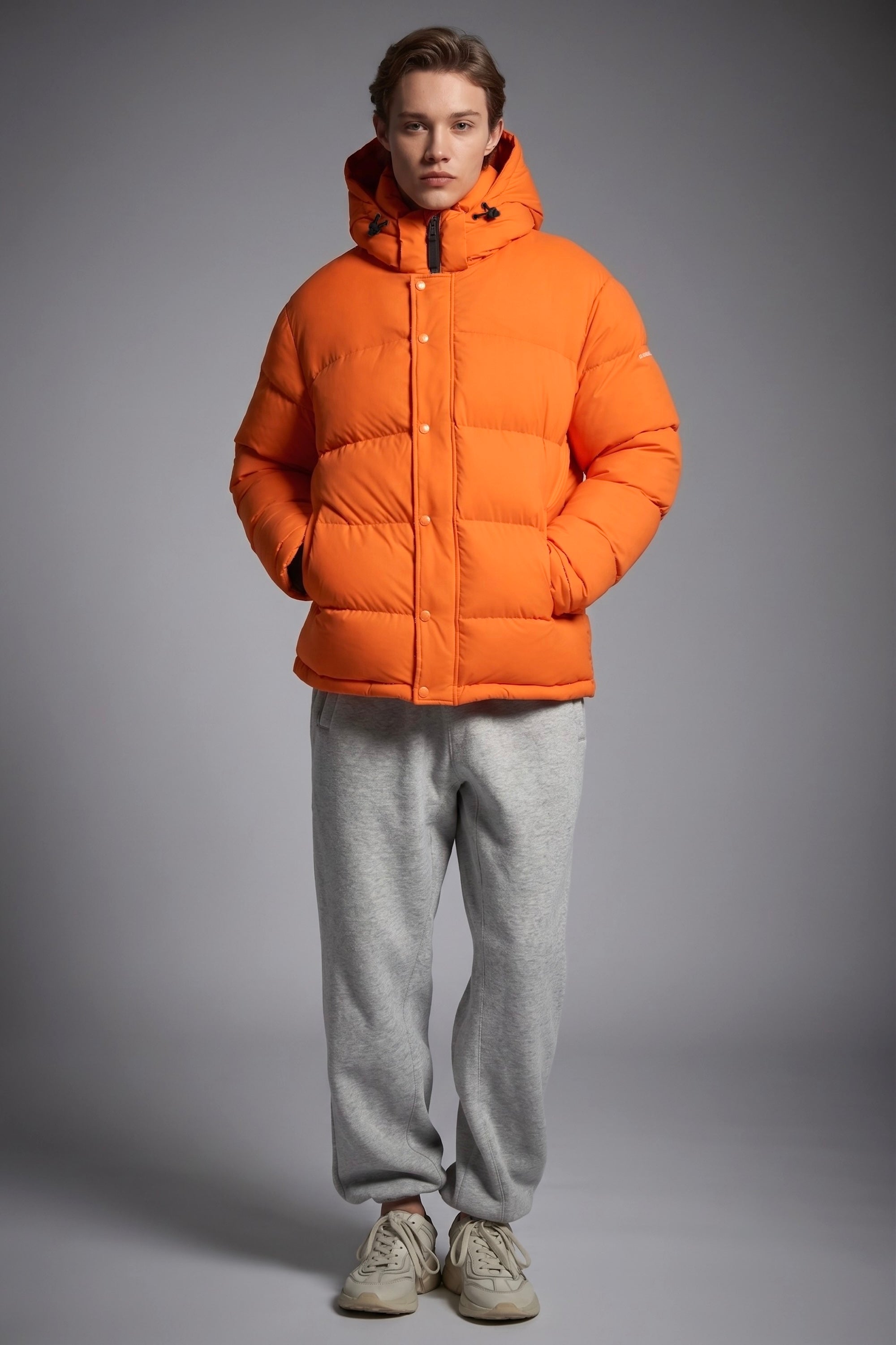 Orolay-Aurora Mens Lightweight Down Puffer-#color_Bright Marigold