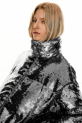 Orolay-Puff-O O-Lab Disco Sequin Jacket-#color_Black crystal